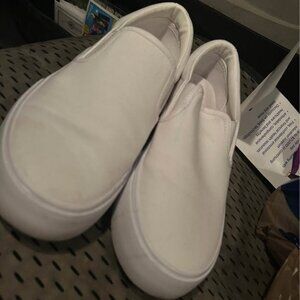 White Mainstays Slip On Tennis Shoes Size 7.5